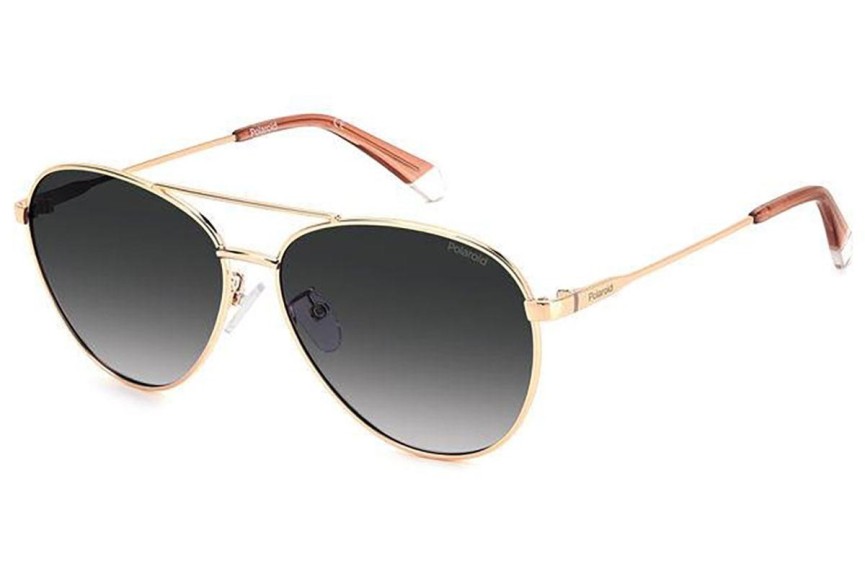 Okulary przeciwsłoneczne Polaroid PLD4142/G/S/X DDB/WJ Polarized Pilotki (Aviator) Złote
