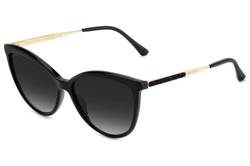 Okulary przeciwsłoneczne Jimmy Choo BELINDA/S 807/9O Kocie oczy Czarne