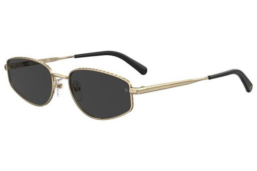Okulary przeciwsłoneczne Chiara Ferragni CF7025/S 2F7/IR Prostokątne Złote