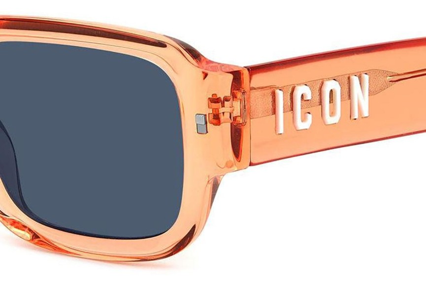 Okulary przeciwsłoneczne Dsquared2 ICON0009/S L7Q/KU Prostokątne Pomarańczowe