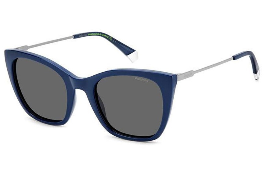 Okulary przeciwsłoneczne Polaroid PLD4144/S/X PJP/M9 Polarized Kocie oczy Niebieskie
