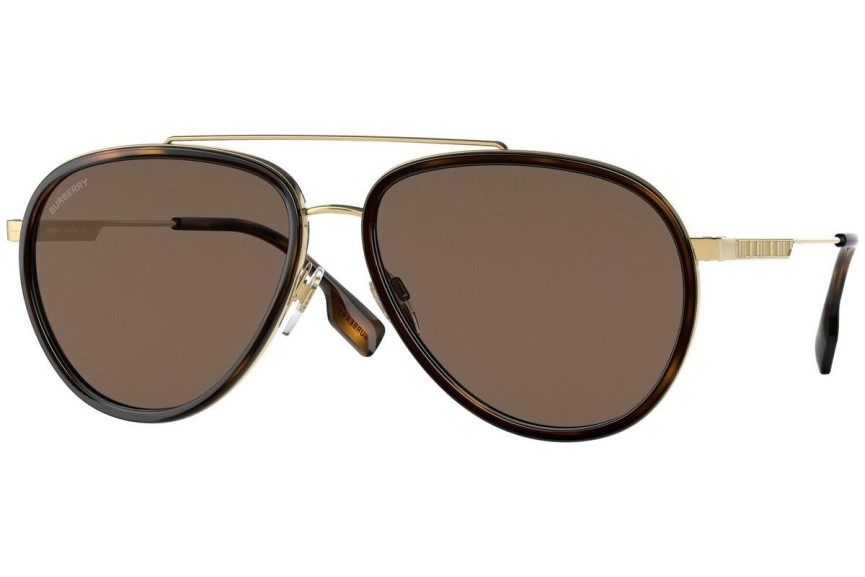 Okulary przeciwsłoneczne Burberry Oliver BE3125 101773 Pilotki (Aviator) Złote