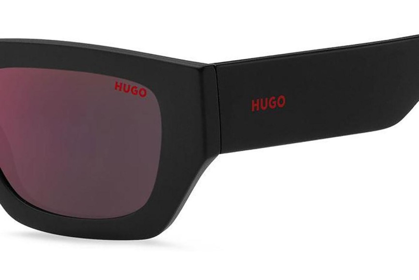 Okulary przeciwsłoneczne HUGO HG1252/S 807/AO Prostokątne Czarne