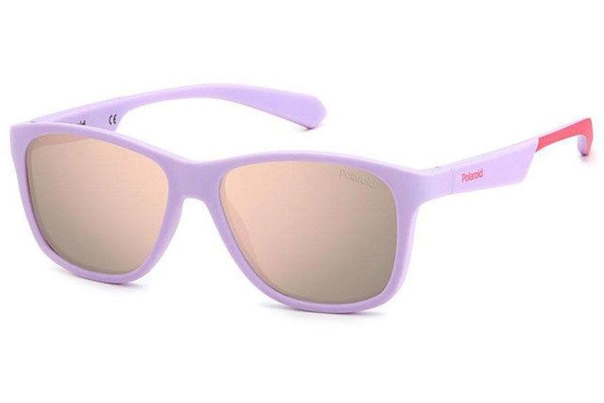 Ochelari de soare Polaroid Junior PLD8052/S QCK/JQ Polarized Pătrați Violeți