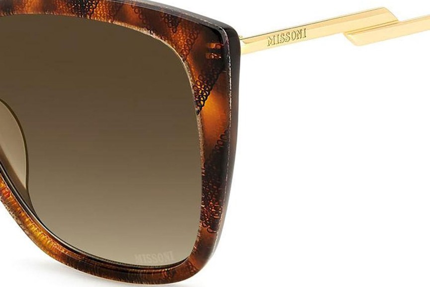 Okulary przeciwsłoneczne Missoni MIS0123/G/S MAP/HA Kocie oczy Havana