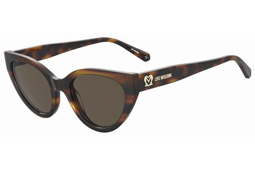 Solbriller Love Moschino MOL064/S 05L/70 Cat Eye Havana