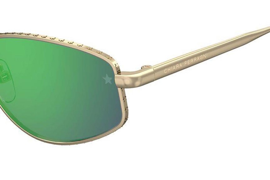 Okulary przeciwsłoneczne Chiara Ferragni CF7025/S PEF/Z9 Prostokątne Złote