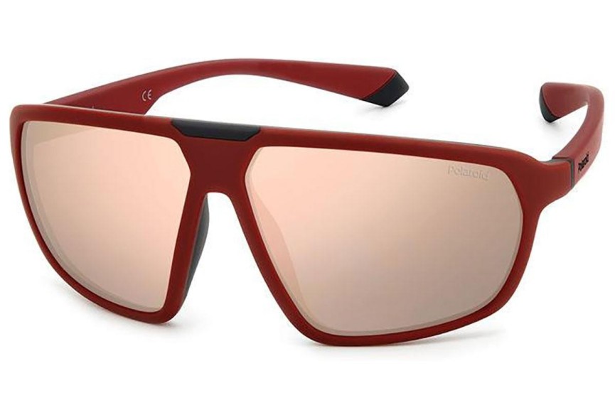 Okulary przeciwsłoneczne Polaroid PLD2142/S T9H/JQ Polarized Oversize Czerwone
