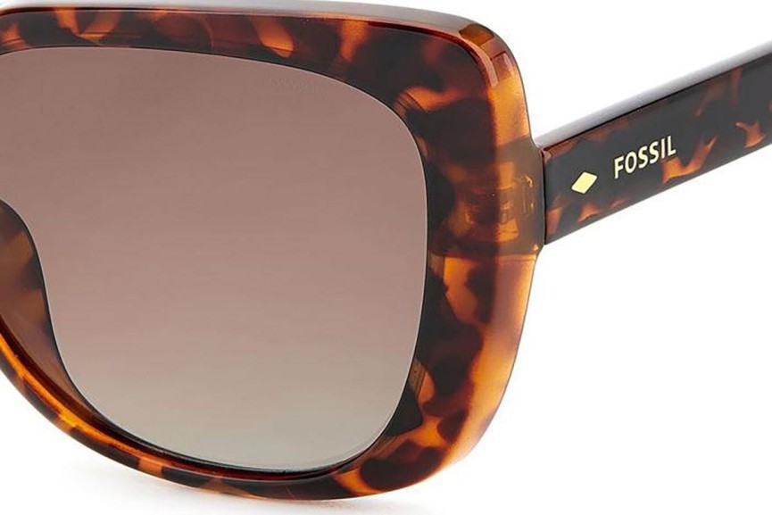 Okulary przeciwsłoneczne Fossil FOS3143/S 086/LA Polarized Kwadratowe Havana