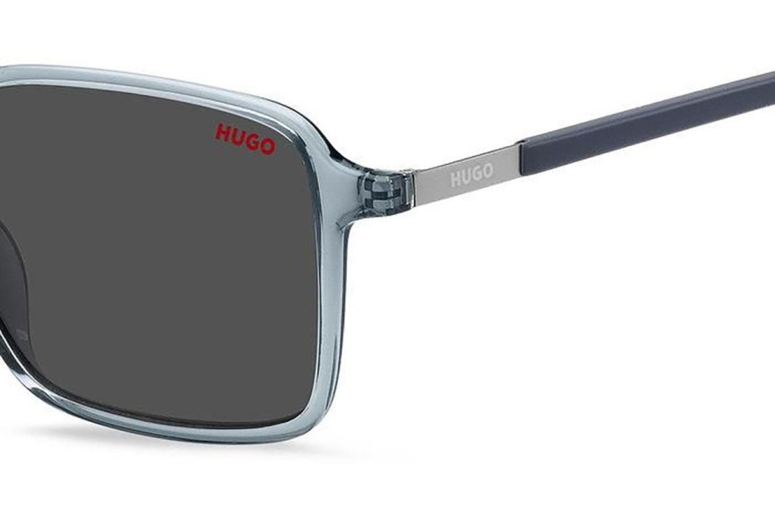 Okulary przeciwsłoneczne HUGO HG1228/S PJP/IR Kwadratowe Niebieskie
