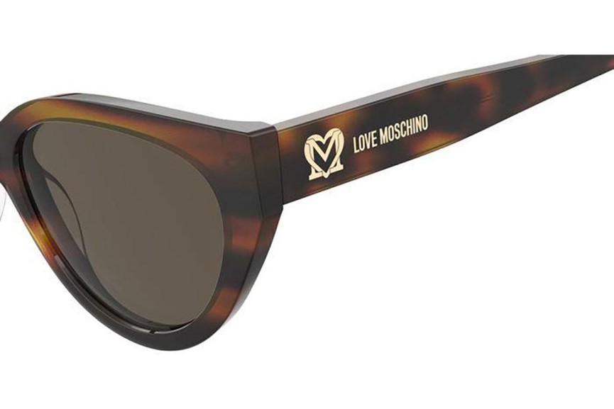 Solbriller Love Moschino MOL064/S 05L/70 Cat Eye Havana