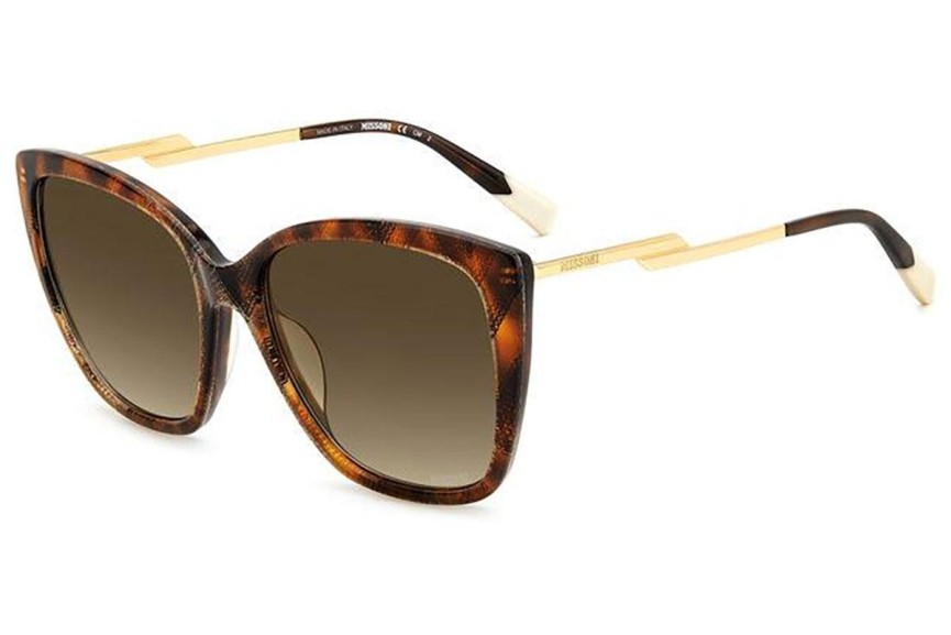 Okulary przeciwsłoneczne Missoni MIS0123/G/S MAP/HA Kocie oczy Havana