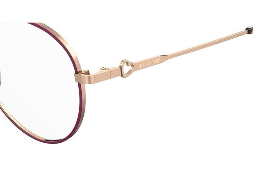 Okulary korekcyjne Love Moschino MOL613 S45 Owalne Różowe