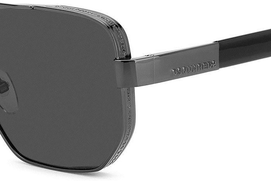 Okulary przeciwsłoneczne Dsquared2 D20083/S V81/IR Pilotki (Aviator) Srebrne