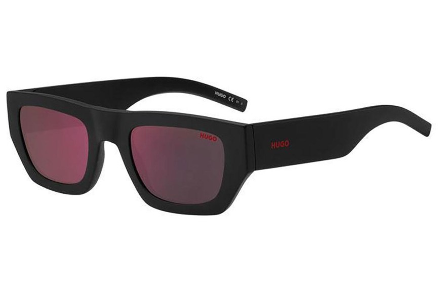 Okulary przeciwsłoneczne HUGO HG1252/S 807/AO Prostokątne Czarne