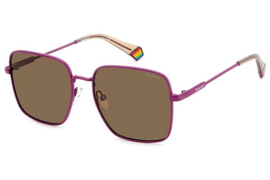 Okulary przeciwsłoneczne Polaroid PLD6194/S/X 1JZ/SP Polarized Kwadratowe Fioletowe