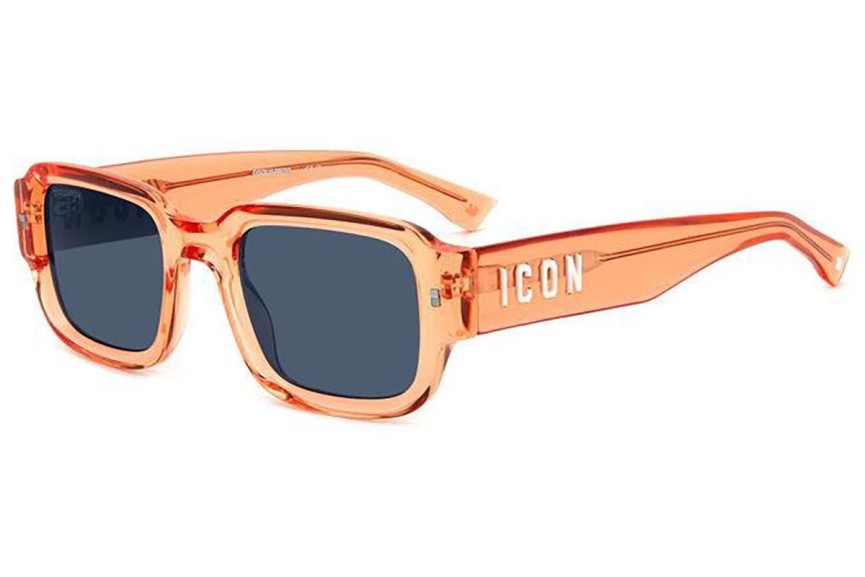 Okulary przeciwsłoneczne Dsquared2 ICON0009/S L7Q/KU Prostokątne Pomarańczowe