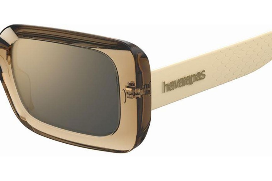 Okulary przeciwsłoneczne Havaianas SAMPA J5G/JO Prostokątne Złote