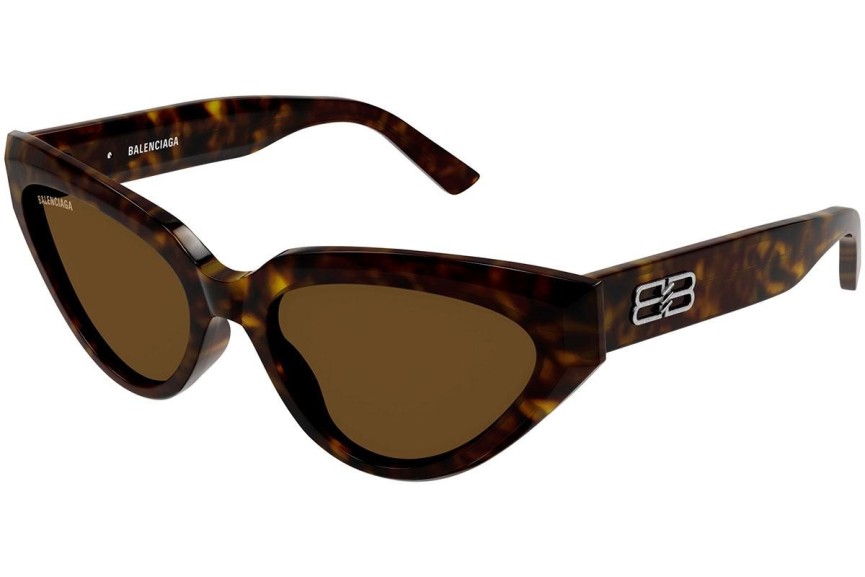 Okulary przeciwsłoneczne Balenciaga BB0270S 002 Kocie oczy Havana