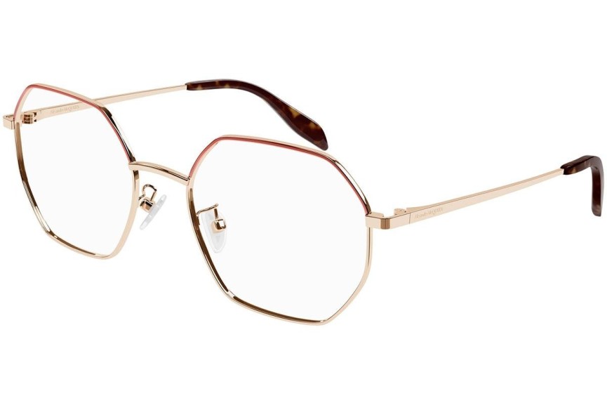 Okulary korekcyjne Alexander McQueen AM0338O 007 Kwadratowe Złote