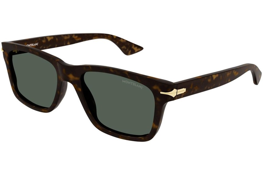 Okulary przeciwsłoneczne Mont Blanc MB0263S 002 Kwadratowe Havana