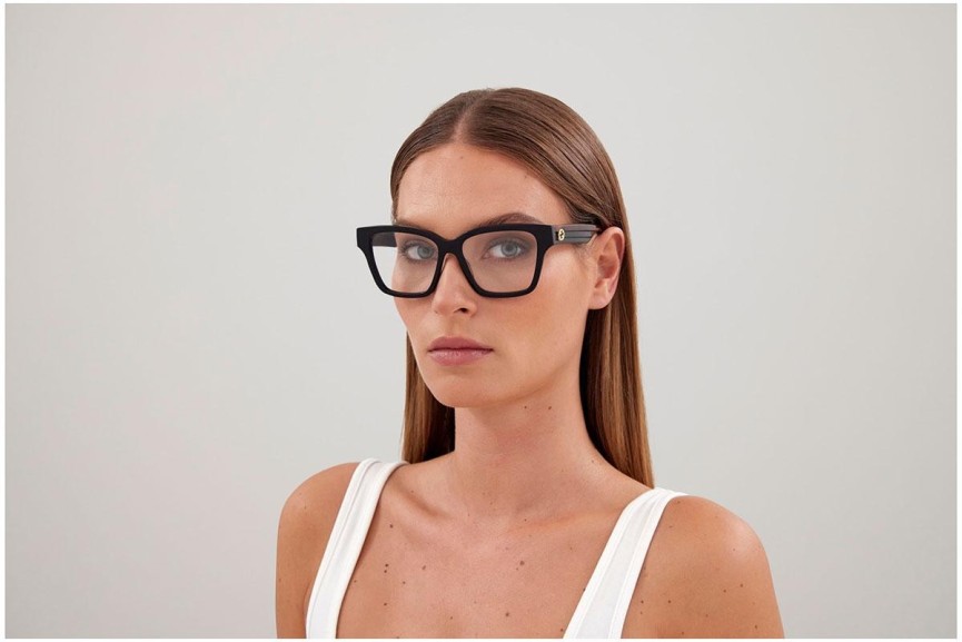 Okulary korekcyjne Gucci GG1302O 004 Kwadratowe Czarne