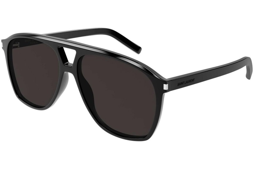 Okulary przeciwsłoneczne Saint Laurent SL596 DUNE 001 Pilotki (Aviator) Czarne