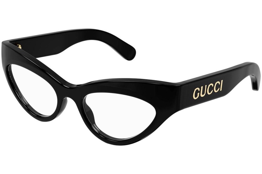 Okulary korekcyjne Gucci GG1295O 001 Kocie oczy Czarne