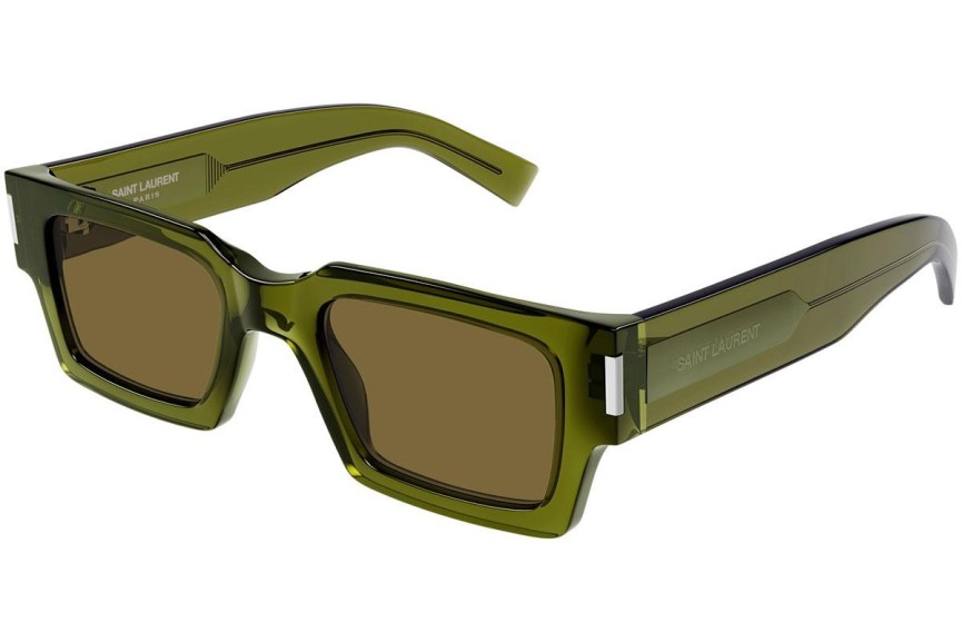 Okulary przeciwsłoneczne Saint Laurent SL572 005 Prostokątne Zielone