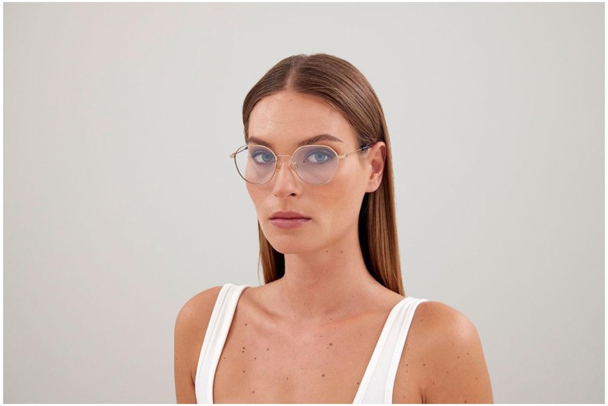 Okulary przeciwsłoneczne Gucci GG0684S 001 blue-light [non-prescription] Prostokątne Złote