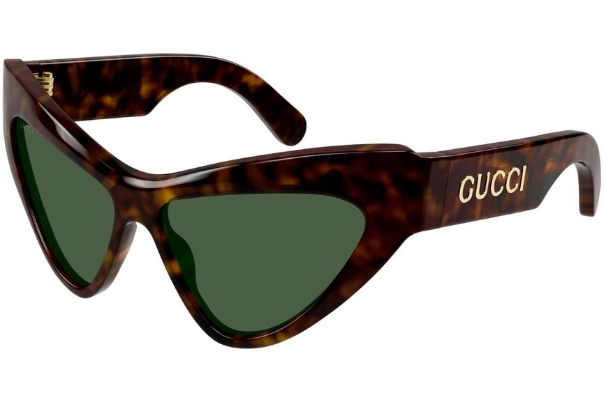 Okulary przeciwsłoneczne Gucci GG1294S 004 Kocie oczy Havana