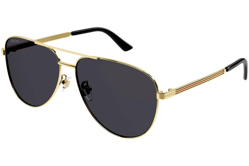 Okulary przeciwsłoneczne Gucci GG1233SA 001 Pilotki (Aviator) Złote