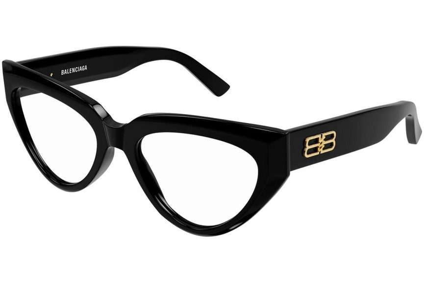 Okulary korekcyjne Balenciaga BB0276O 001 Kocie oczy Czarne