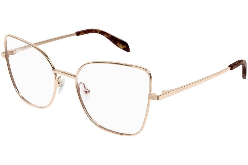 Okulary korekcyjne Alexander McQueen AM0416O 003 Kocie oczy Złote