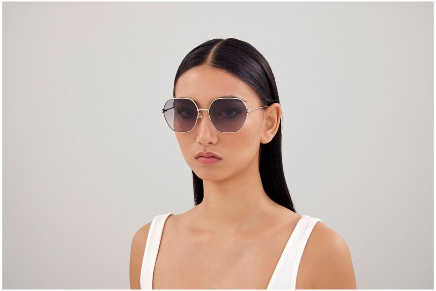 Okulary przeciwsłoneczne Gucci GG1285SA 001 Nieregularny Złote