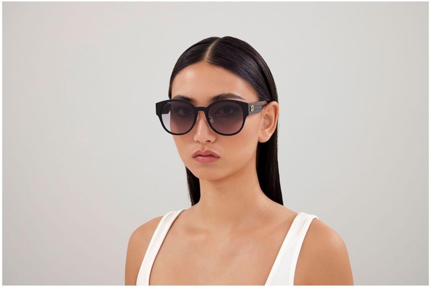 Okulary przeciwsłoneczne Gucci GG1304SK 001 Okrągłe Czarne