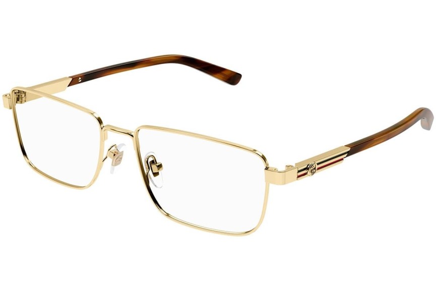 Okulary korekcyjne Gucci GG1291O 002 Prostokątne Złote