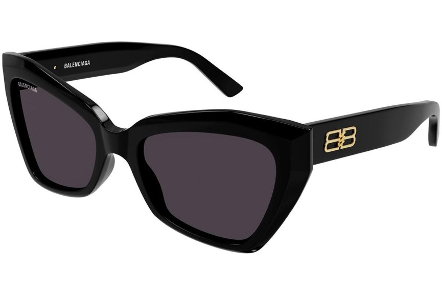 Okulary przeciwsłoneczne Balenciaga BB0271S 001 Kocie oczy Czarne