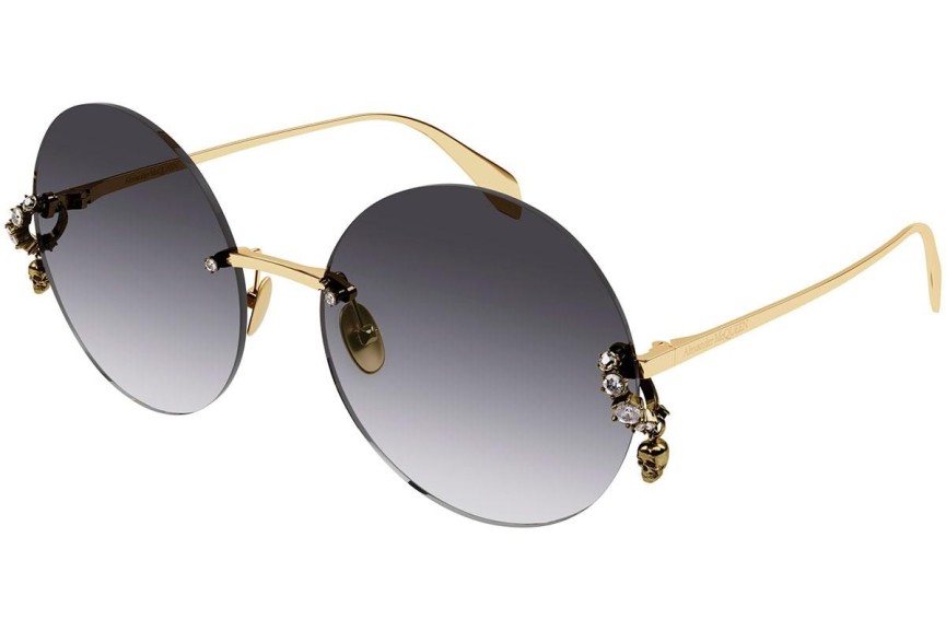 Okulary przeciwsłoneczne Alexander McQueen AM0418S 001 Okrągłe Złote
