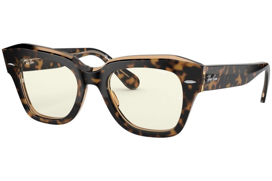 Okulary przeciwsłoneczne Ray-Ban State Street RB2186 1292BL Kwadratowe Havana