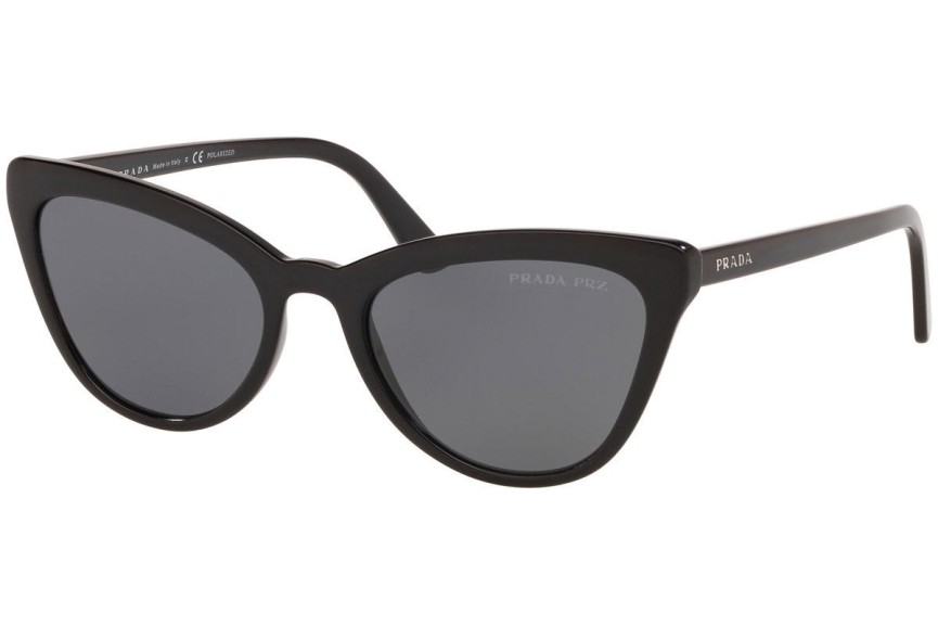 Okulary przeciwsłoneczne Prada PR01VS 1AB5Z1 Polarized Kocie oczy Czarne