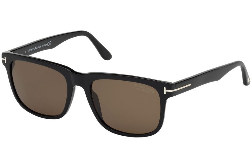 Ochelari de soare Tom Ford Stephenson FT0775 01H Polarized Pătrați Negri