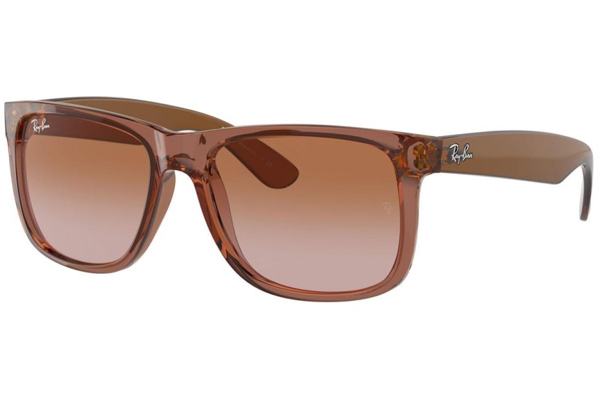 Okulary przeciwsłoneczne Ray-Ban Justin RB4165 659413 Kwadratowe Brązowe
