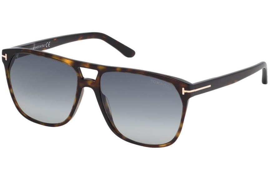 Okulary przeciwsłoneczne Tom Ford Shelton FT0679 52W Kwadratowe Havana