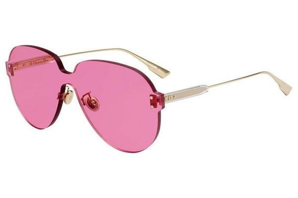 Okulary przeciwsłoneczne Dior Colorquake 3 MU1/U1 Polarized Pojedyncze | Shield Różowe