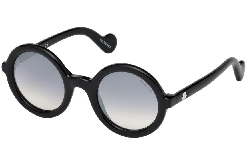 Okulary przeciwsłoneczne Moncler Mrs Moncler ML0005 01B Okrągłe Czarne