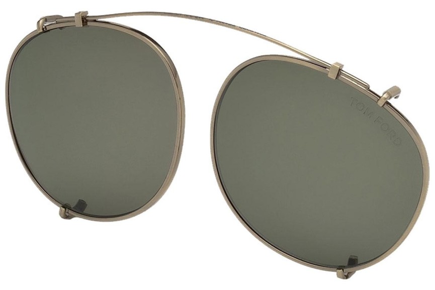 Okulary przeciwsłoneczne Tom Ford FT5294-CL 29R Polarized Okrągłe Złote