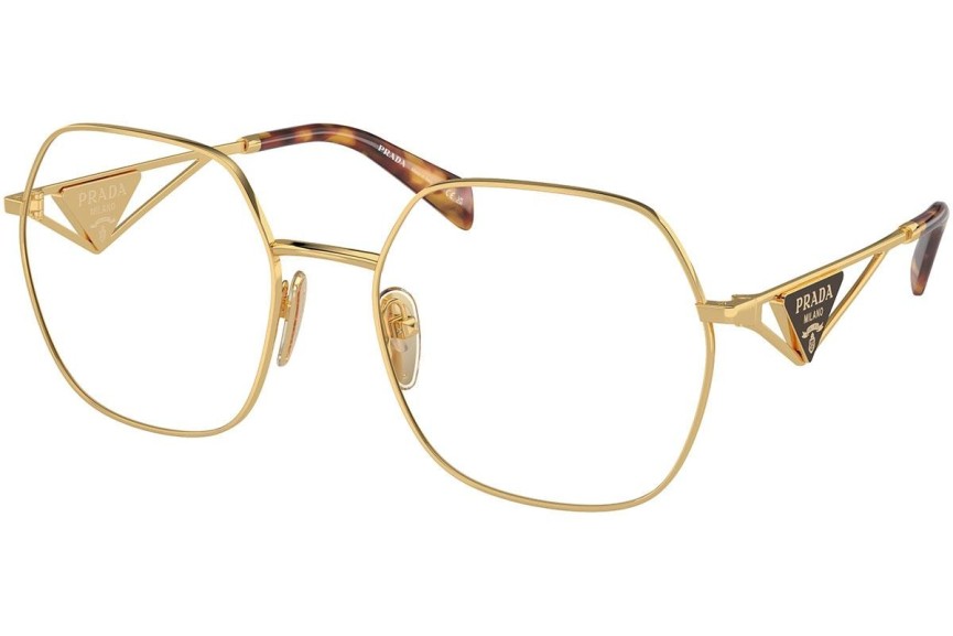 Okulary korekcyjne Prada PR59ZV 5AK1O1 Nieregularny Złote