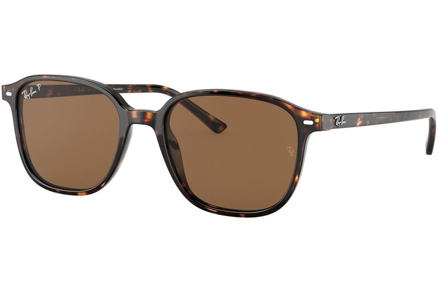 Zonnebril Ray-Ban Leonard RB2193 902/57 Polarized Vierkant Havana