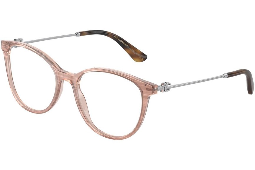 Okulary korekcyjne Dolce & Gabbana DG3363 3411 Okrągłe Brązowe
